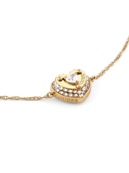 Guess Till Morning złota bransoletka damska serce JUBB05550JW (S)