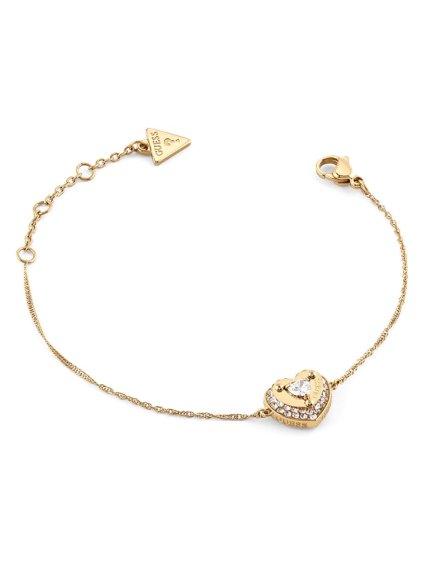 Guess Till Morning złota bransoletka damska serce JUBB05550JW (S)