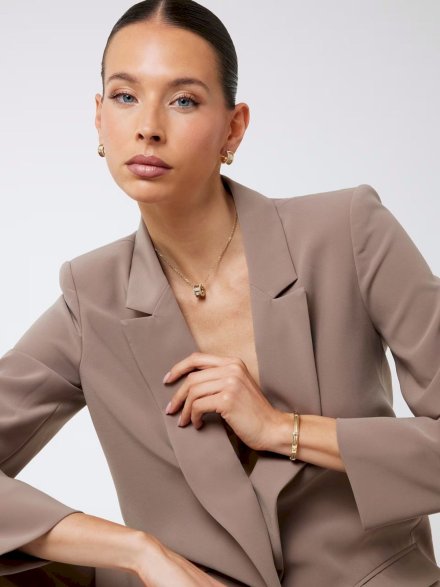 Guess Kalybe złoty naszyjnik z kryształami JUBN05389JW