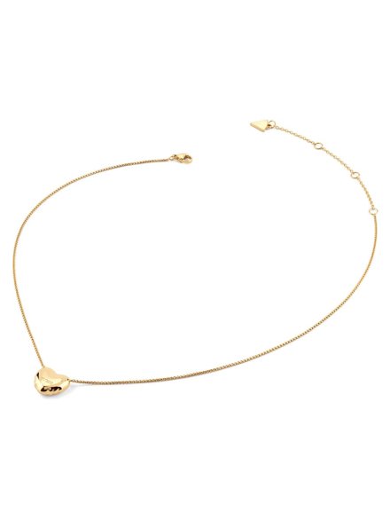 Guess Iconique złoty naszyjnik z sercem JUBN05541JW
