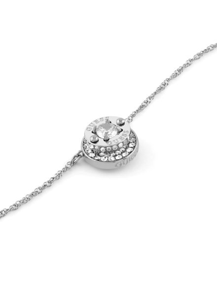 Guess Till Morning srebrny naszyjnik z kryształami JUBN05554JW