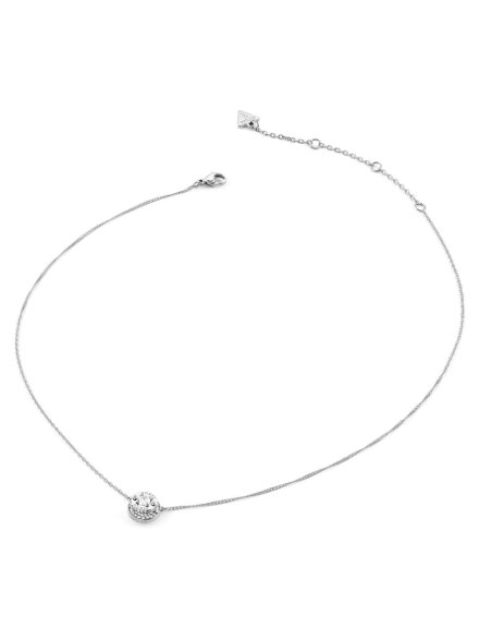 Guess Till Morning srebrny naszyjnik z kryształami JUBN05554JW