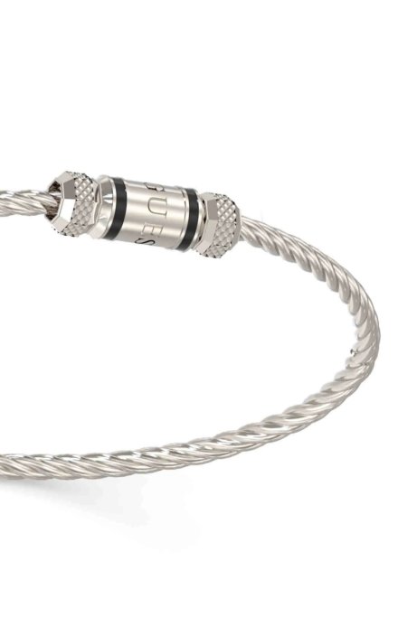 Guess EXAGON srebrna bransoletka męska JUMB05096JW