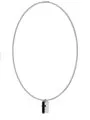 GUESS NOIR srebrny naszyjnik łańcuszek męski nieśmiertelnik JUMN05104JW