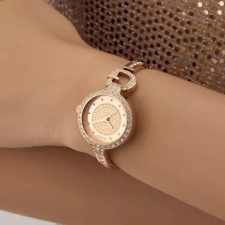 Guess Giselle zegarek damski różowozłoty na bransolecie GW0929L3