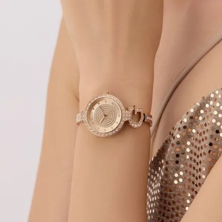 Guess Giselle zegarek damski różowozłoty na bransolecie GW0929L3