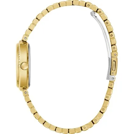 Guess Clara zegarek damski złoty z granatową tarczą na bransolecie GW0930L4