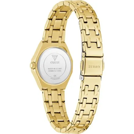 Guess Pixie zegarek damski złoty na bransolecie z kryształkami GW0931L2