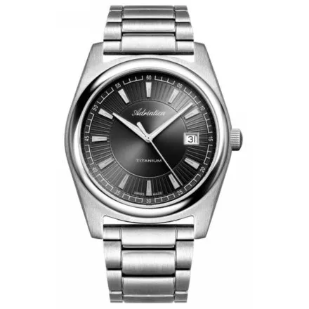 Adriatica Zegarek Męski na tytanowej bransolecie A8319.4116Q