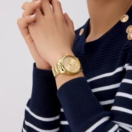 Guess Bailey zegarek damski złoty na bransolecie multidata GW0933L2