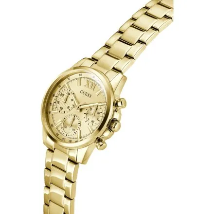 Guess Bailey zegarek damski złoty na bransolecie multidata GW0933L2