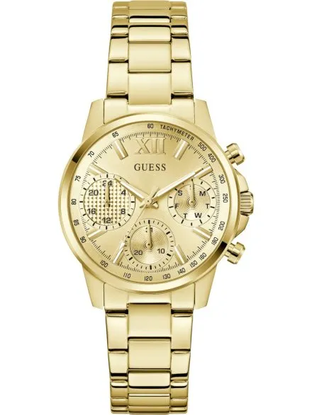 Guess Bailey zegarek damski złoty na bransolecie multidata GW0933L2
