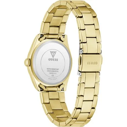 Guess Alice złoty zegarek damski na bransolecie z datownikiem GW0934L2