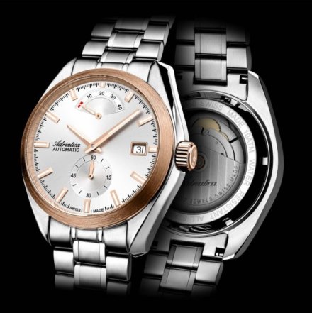 Adriatica Zegarek Męski Automatic na srebrnej bransolecie A8350.R113A