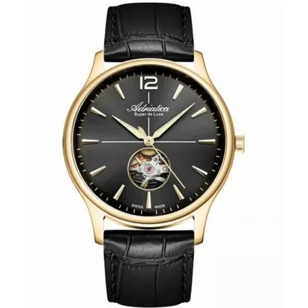 Adriatica Zegarek Męski Automatic Super de Luxe złoty z paskiem A8339.1256AO