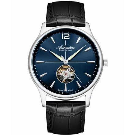 Adriatica Zegarek Męski Automatic Super de Luxe srebrny z paskiem A8339.5255AO