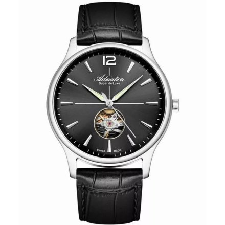 Adriatica Zegarek Męski Automatic Super de Luxe srebrny z paskiem A8339.5256AO
