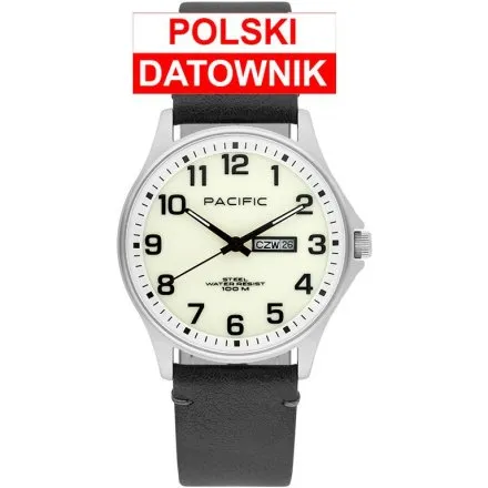 Pacific Polska SMA-1073D-01 męski zegarek z orłem i polskim datownikiem