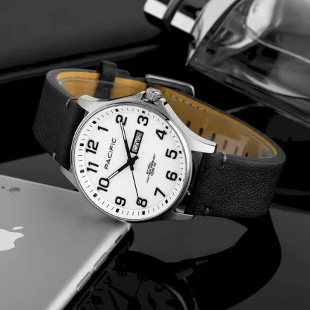 Pacific Polska SMA-1073D-07 klasyczny męski zegarek z orłem i polskim datownikiem