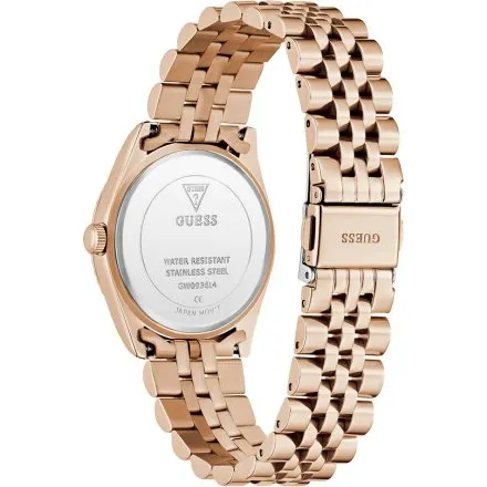 Guess Jada zegarek damski różowozłoty srebrna tarcza GW0936L4