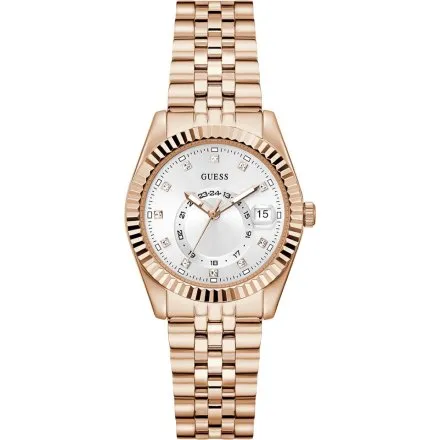Guess Jada zegarek damski różowozłoty srebrna tarcza GW0936L4