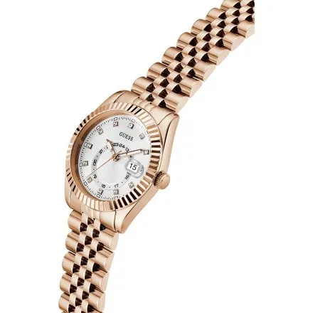 Guess Jada zegarek damski różowozłoty srebrna tarcza GW0936L4