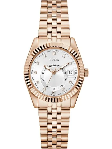 Guess Jada zegarek damski różowozłoty srebrna tarcza GW0936L4