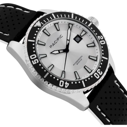 Pacific Poseidon SMPA-2001-06 srebrny męski zegarek wodoodporny 200M