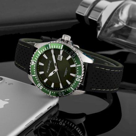 Pacific Poseidon SMPA-2001-07 zielony męski zegarek wodoodporny 200M
