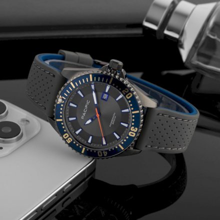 Pacific Poseidon SMPA-2001-08 szary męski zegarek wodoodporny 200M