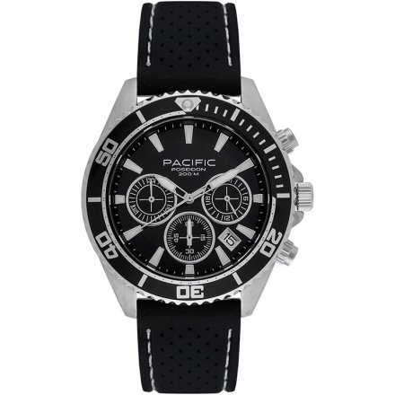 Pacific Poseidon SMPA-2004-01 czarny męski zegarek chronograf 200M