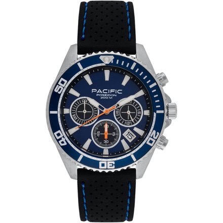 Pacific Poseidon SMPA-2004-02 granatowy męski zegarek chronograf 200M