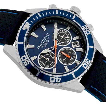 Pacific Poseidon SMPA-2004-02 granatowy męski zegarek chronograf 200M
