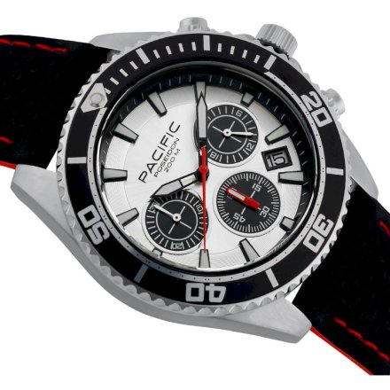 Pacific Poseidon SMPA-2004-03 srebrny męski zegarek chronograf 200M