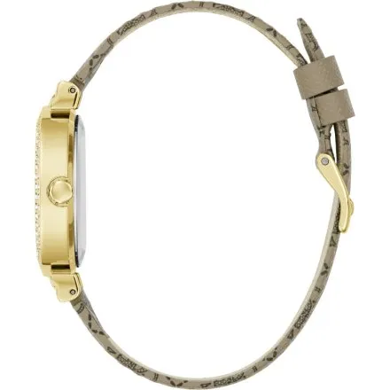 Guess Ivy zegarek damski złoty z kryształkami na pasku GW0943L2