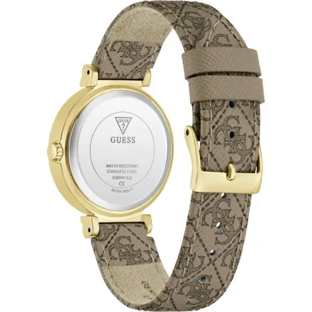 Guess Ivy zegarek damski złoty z kryształkami na pasku GW0943L2