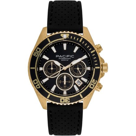 Pacific Poseidon SMPA-2004-04 złoty męski zegarek chronograf 200M