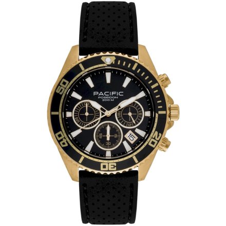 Pacific Poseidon SMPA-2004-04 złoty męski zegarek chronograf 200M