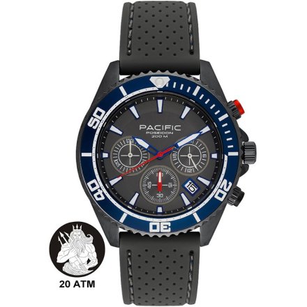 Pacific Poseidon SMPA-2004-05 szary męski zegarek chronograf 200M