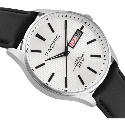 Pacific SMA-1075D-01 elegancki męski zegarek z polskim datownikiem i wodoszczelnością 100M