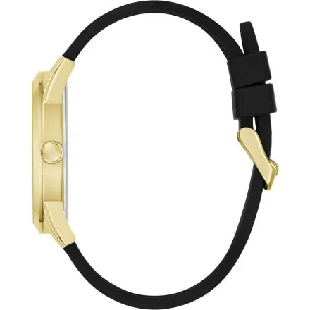 Guess Clark złoty zegarek męski z czarnym paskiem GW0957G2 