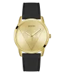 Guess Clark złoty zegarek męski z czarnym paskiem GW0957G2 