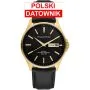 Pacific SMA-1075D-07 złoty męski zegarek z polskim datownikiem i wodoszczelnością 100M