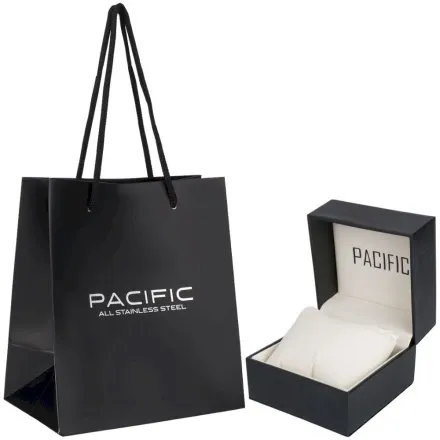Pacific SMB-1075D-07 złoty męski zegarek z polskim datownikiem i wodoszczelnością 100M