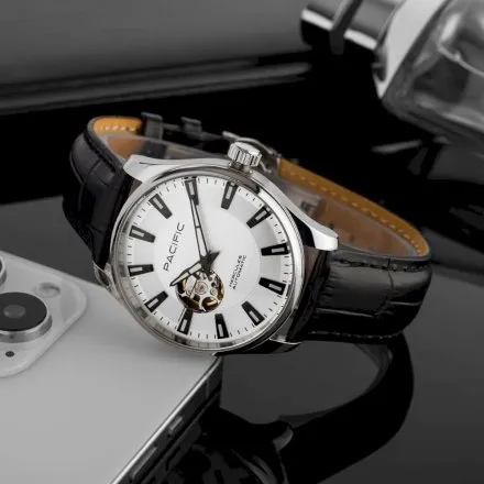 Pacific SAMA-1702-01 Automat klasyczny męski zegarek open heart