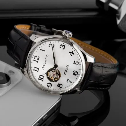Pacific SAMA-1701-01 Automat klasyczny męski zegarek open heart
