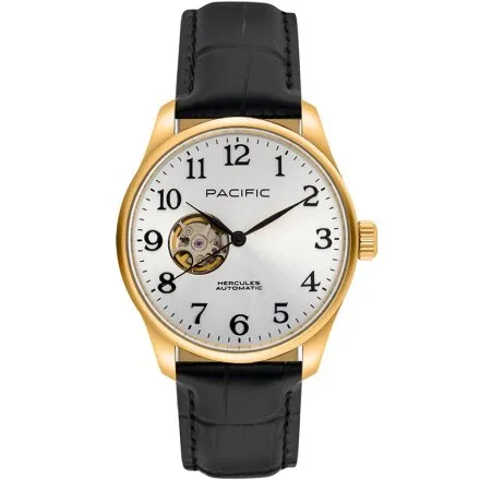 Pacific SAMA-1701-03 Automat złoty męski zegarek open heart