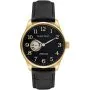 Pacific SAMA-1701-04 Automat złoto-czarny męski zegarek open heart