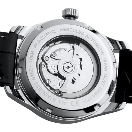 Pacific SAMA-1701-04 Automat złoto-czarny męski zegarek open heart