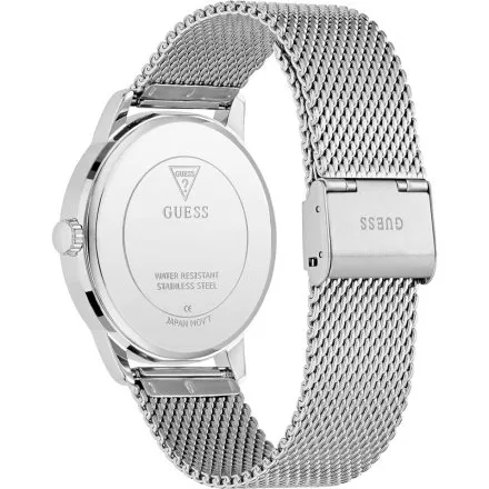 Guess Chandler zegarek męski srebrny czarna tarcza GW0974G1